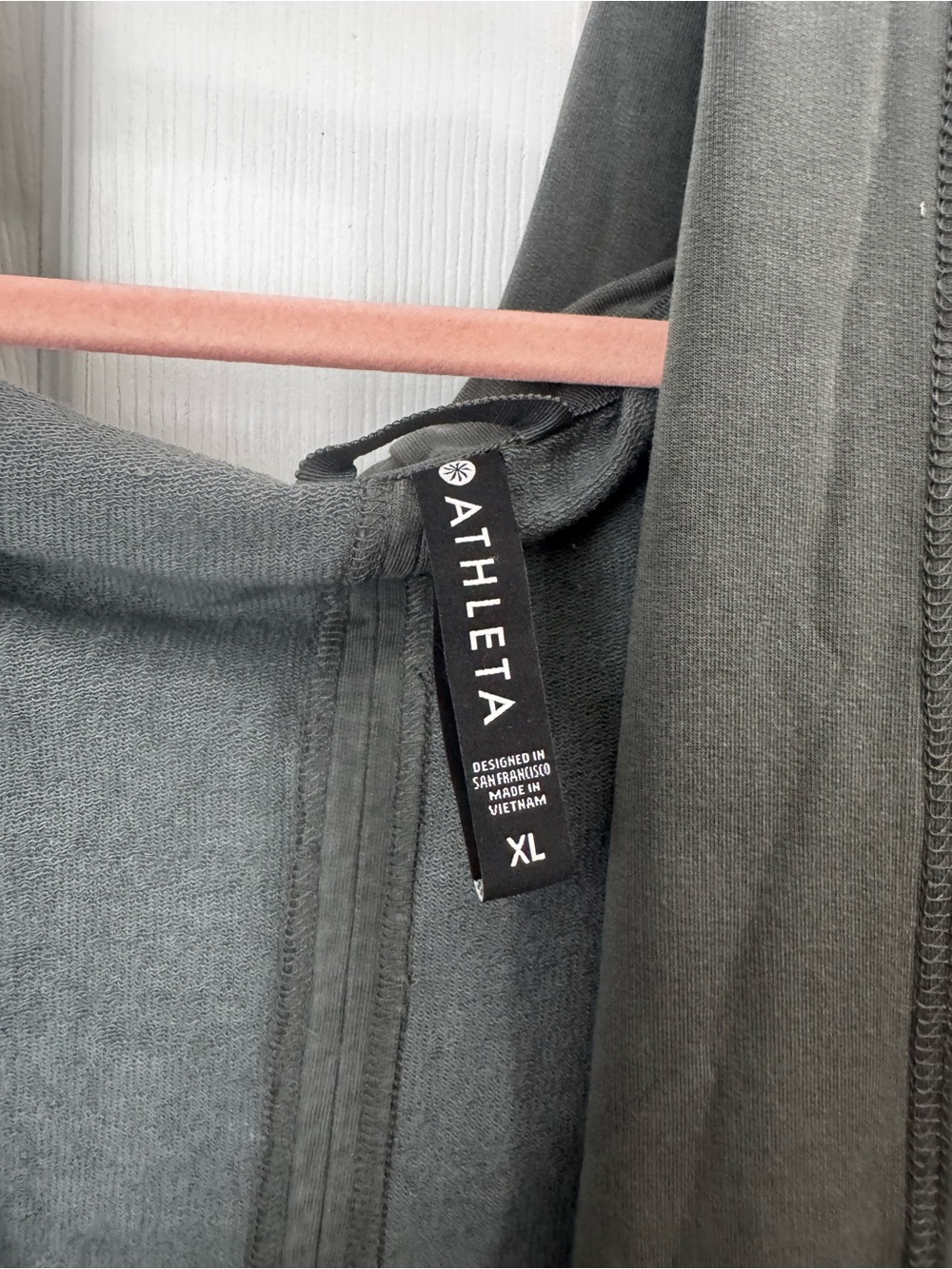 Athleta Grey Open-Front Draped Jacket - Picture 2 of 3